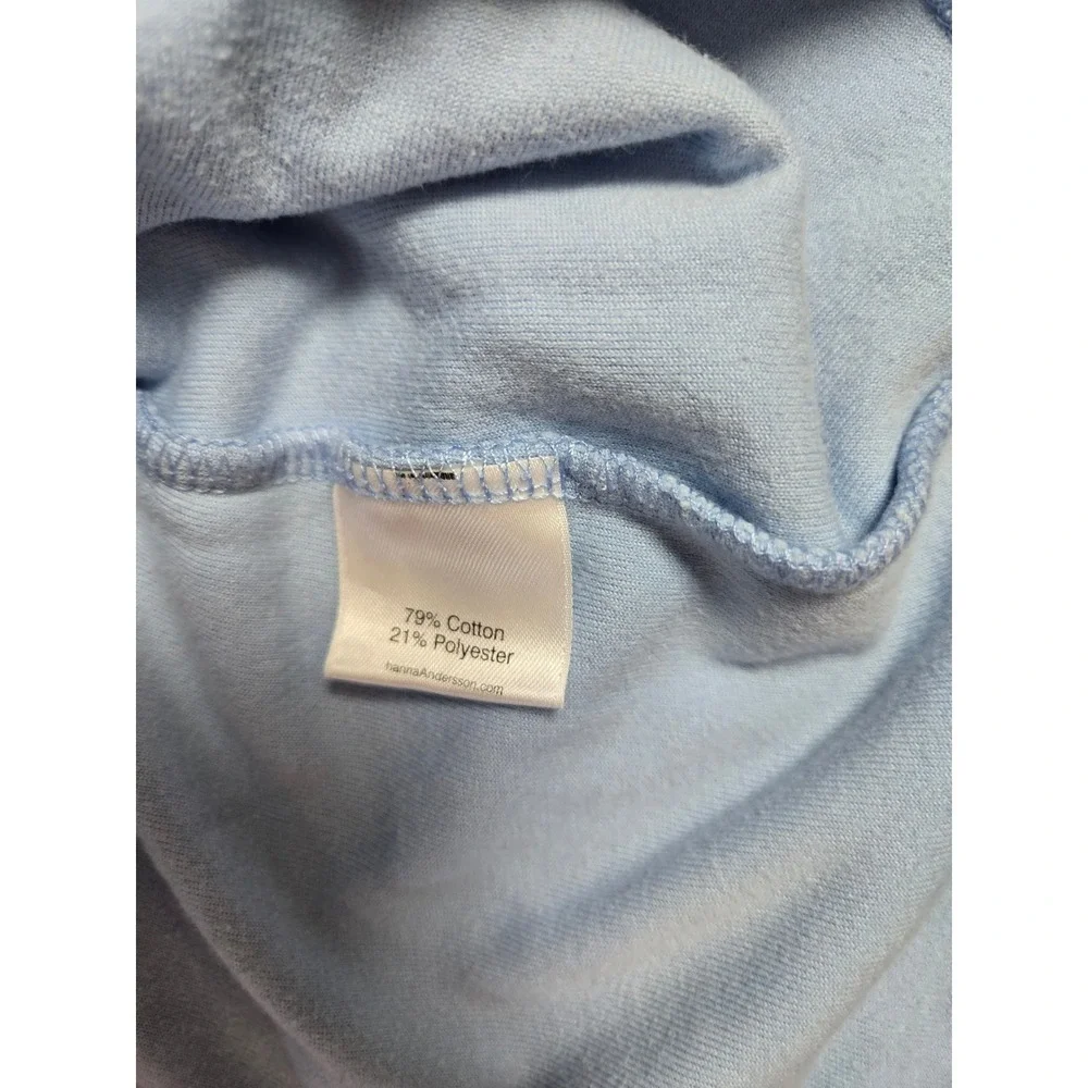 Hanna Andersson Girls Blue‎ Terry Cloth Hooded Dress Swim Coverup Size 100 4t